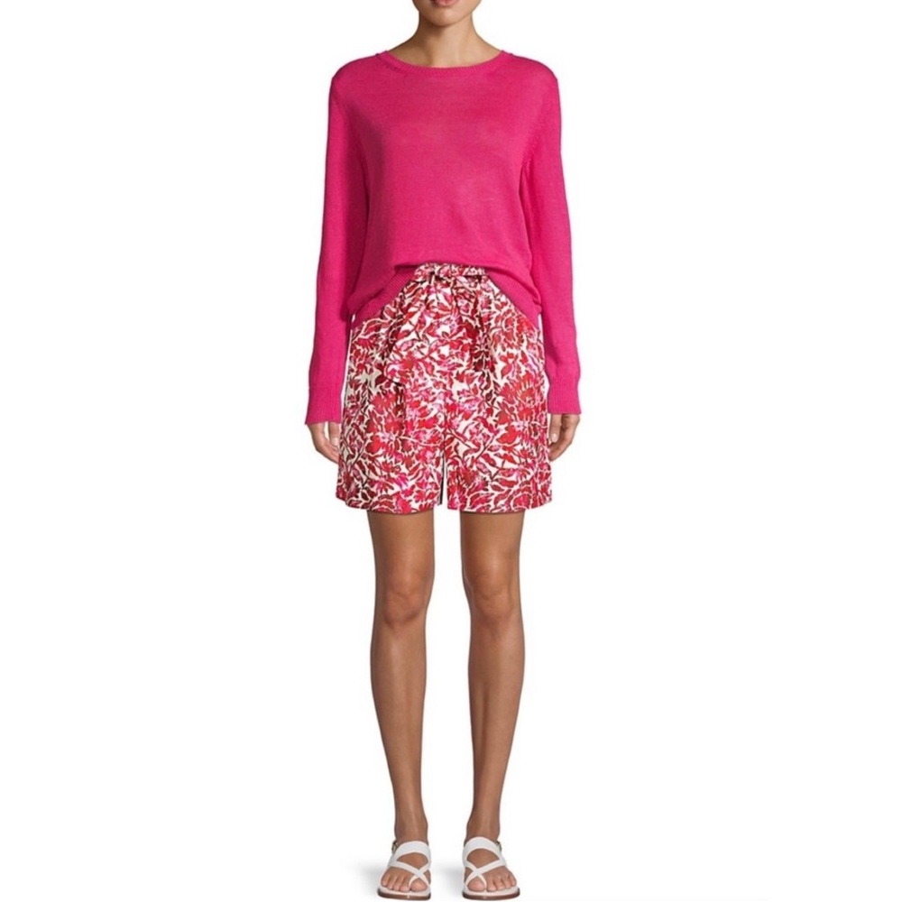 NEW WEEKEND MAX MARA FLORAL PRINT HIGH-WAISTED BERMUDA SHORTS - Picture 10 of 10
